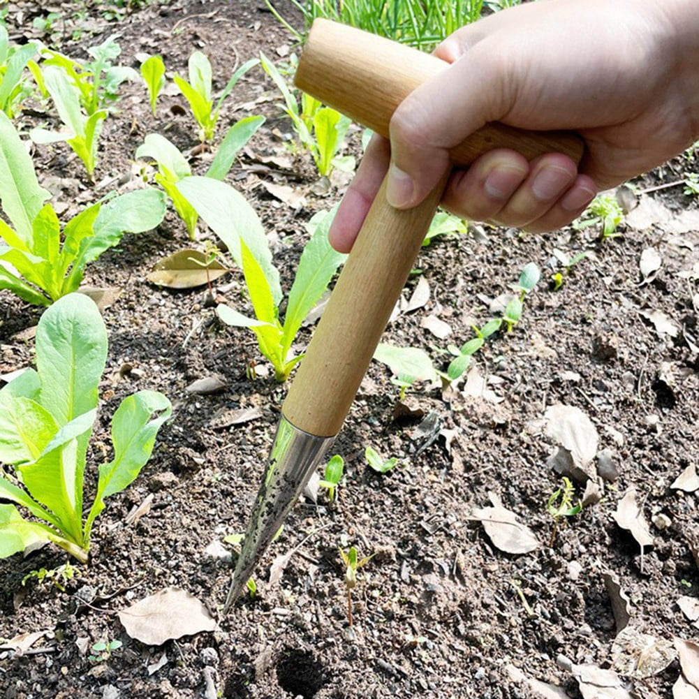 Home Gardening Wooden Handle Planting Tool Hand Digger Remover Lifter Tool