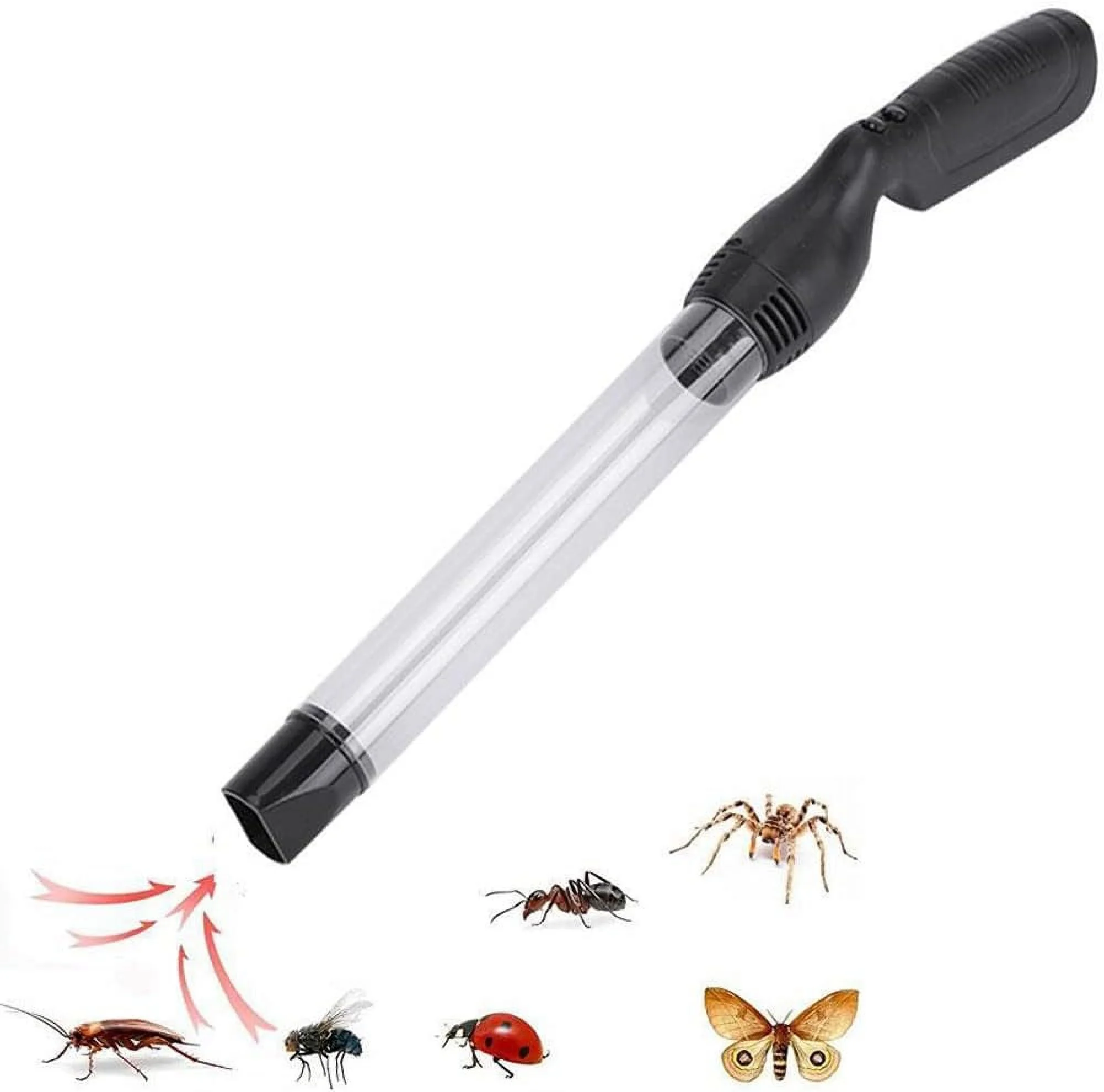 Vacuum Bug Catcher Spider and Insect Traps Catcher with USB Rechargeable Bug Pest Control for Adults and Kids Insects Handheld LED Flashlight for Stink Bug,Pest Suction Trap,Beetle