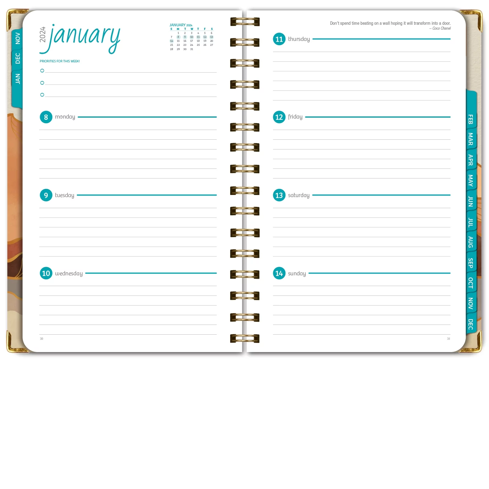 Hardcover CY 2024 Fashion Planner - 5.5