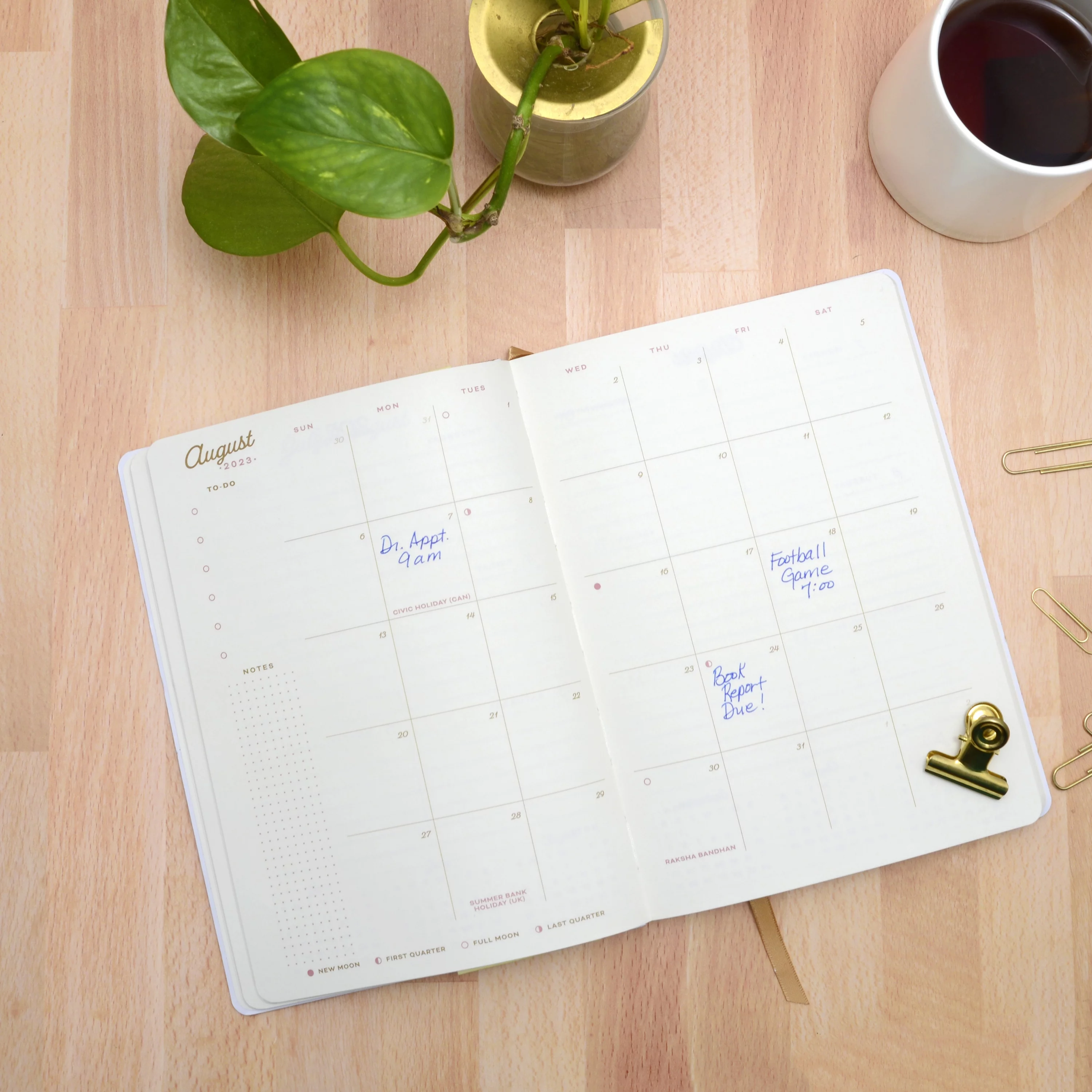 Think Ink Suede  Monthly Weekly Planner, Making Plans, July 2023– July 2024