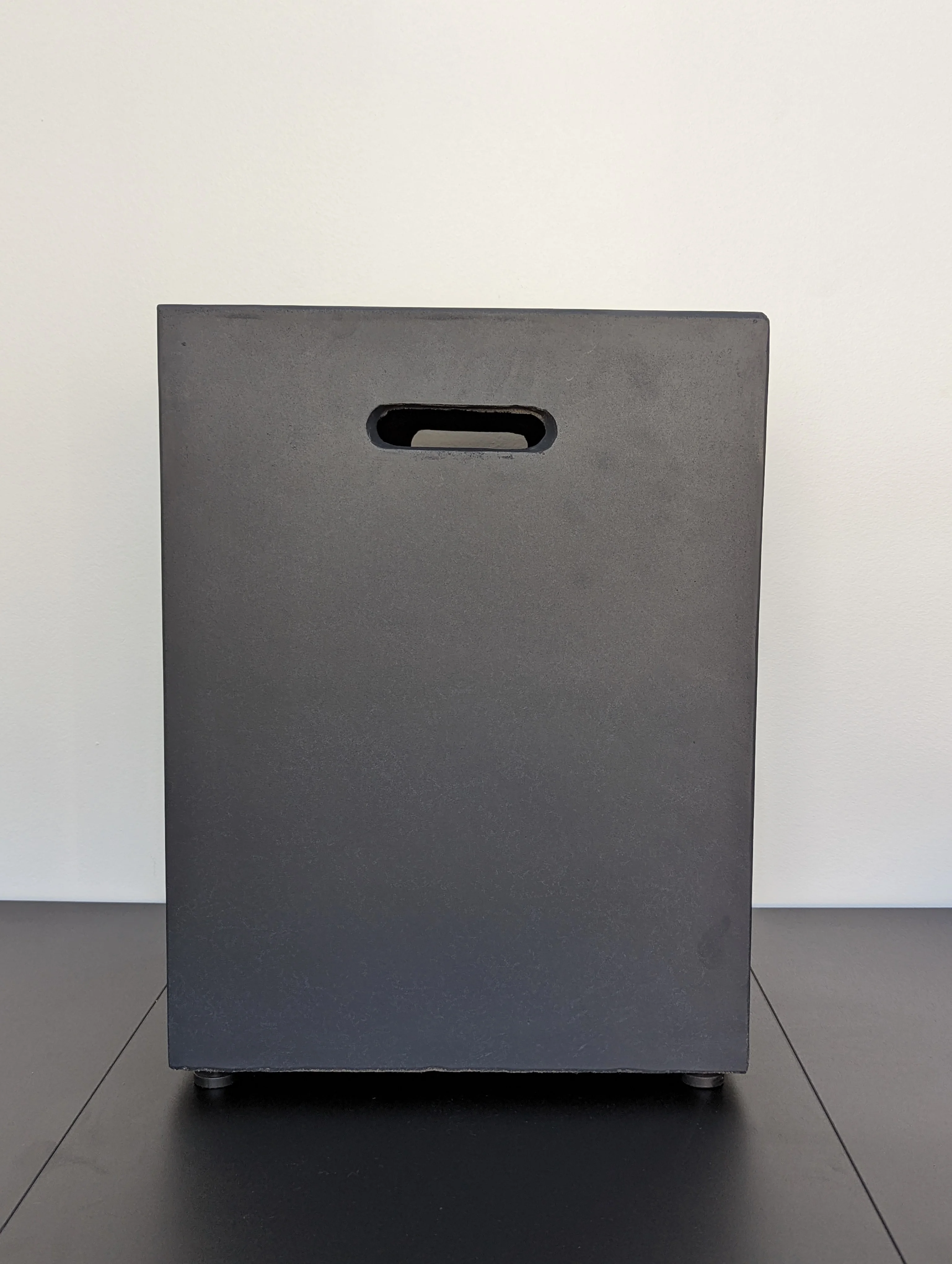 AMS Fireplace Concrete Propane Tank Cover - Dark Gray