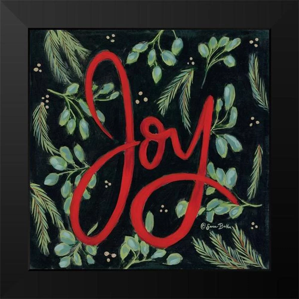 Baker, Sara 12x12 Black Modern Framed Museum Art Print Titled - Spruced Up Joy