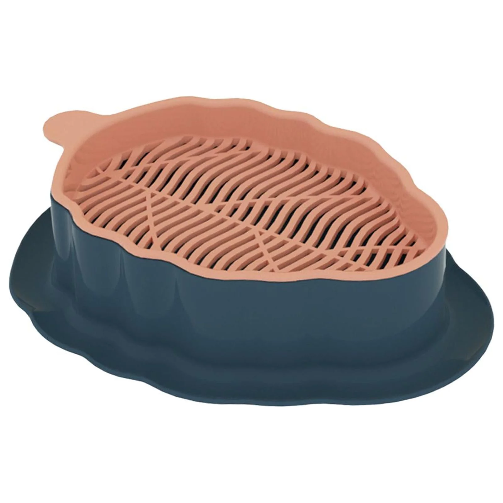 EHJRE 2xCats Grass Tray with Drain Holes for Garden Greens Greenhouse Blue Orange