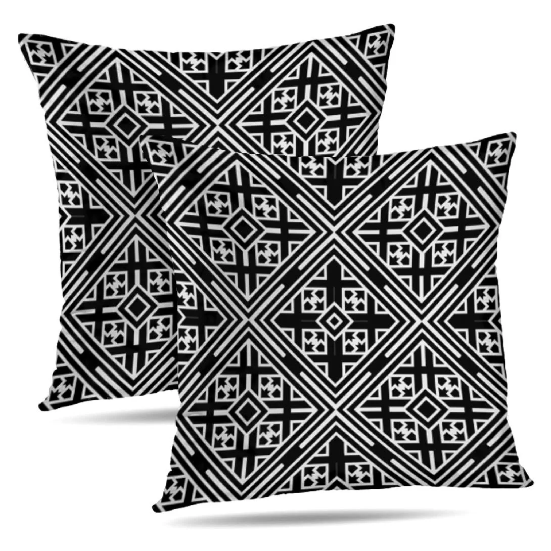LALILO Throw Pillow Covers Art Black And White Geometric Art Cushion Cover 18
