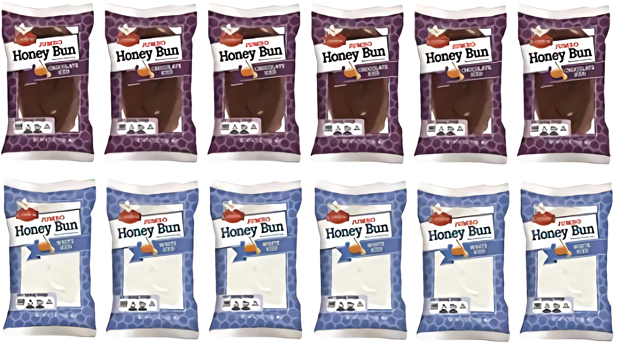 (3 pack) Tribeca Curations | Cloverhill Jumbo White Iced & Chocolate Iced Honey Bun Combo | 12 Pack
