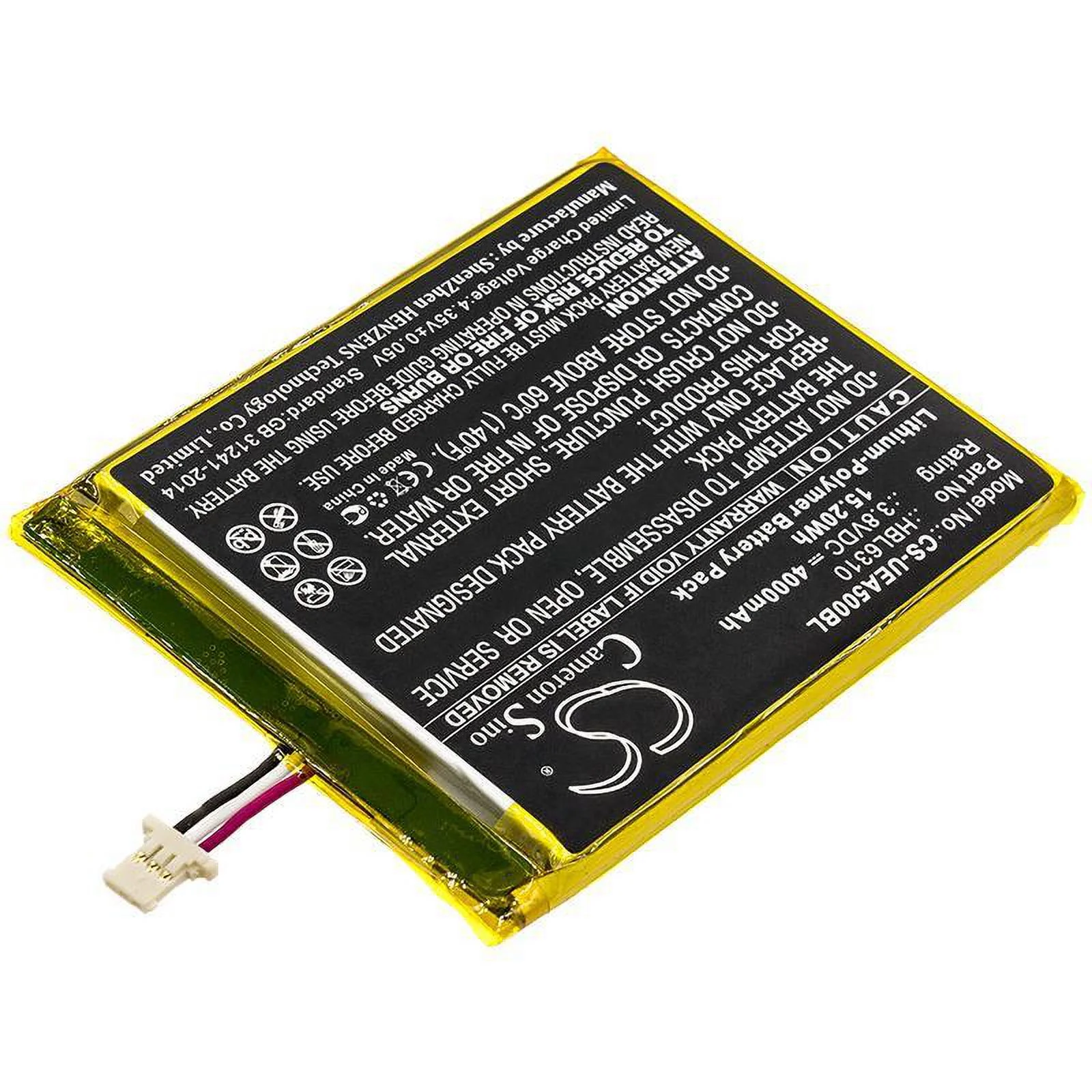 HBL6310 Battery for Unitech EA500, EA502, EA506, EA508, 4000mAh - sold by smavco
