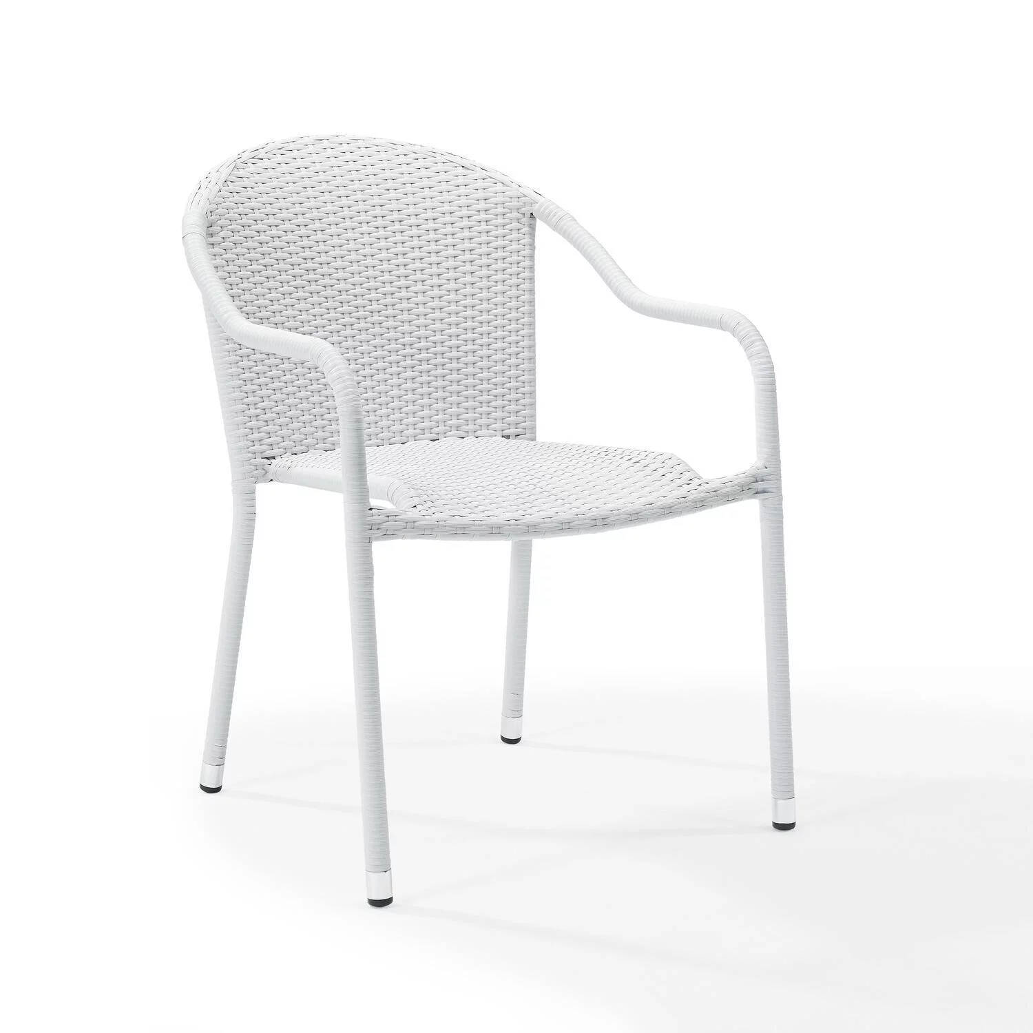 HomeStock Victorian Virtue 4Pc Outdoor Wicker Stackable Chair Set Brown - 4 Stackable Chairs