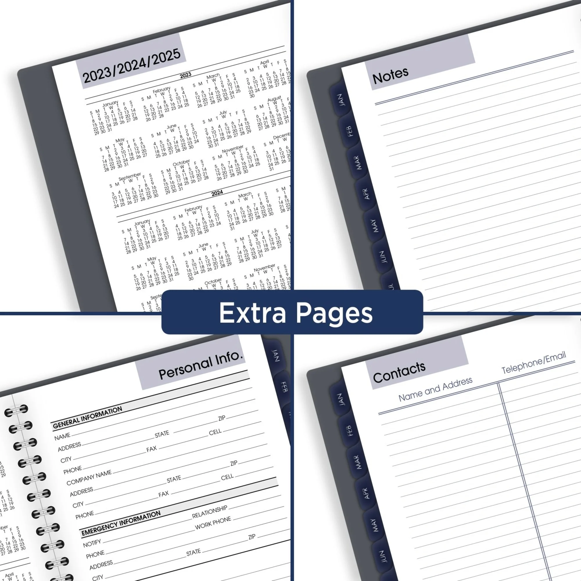 AT-A-GLANCE DayMinder 2024 Weekly Monthly Planner Gray Small 5 x 8 - Weekly