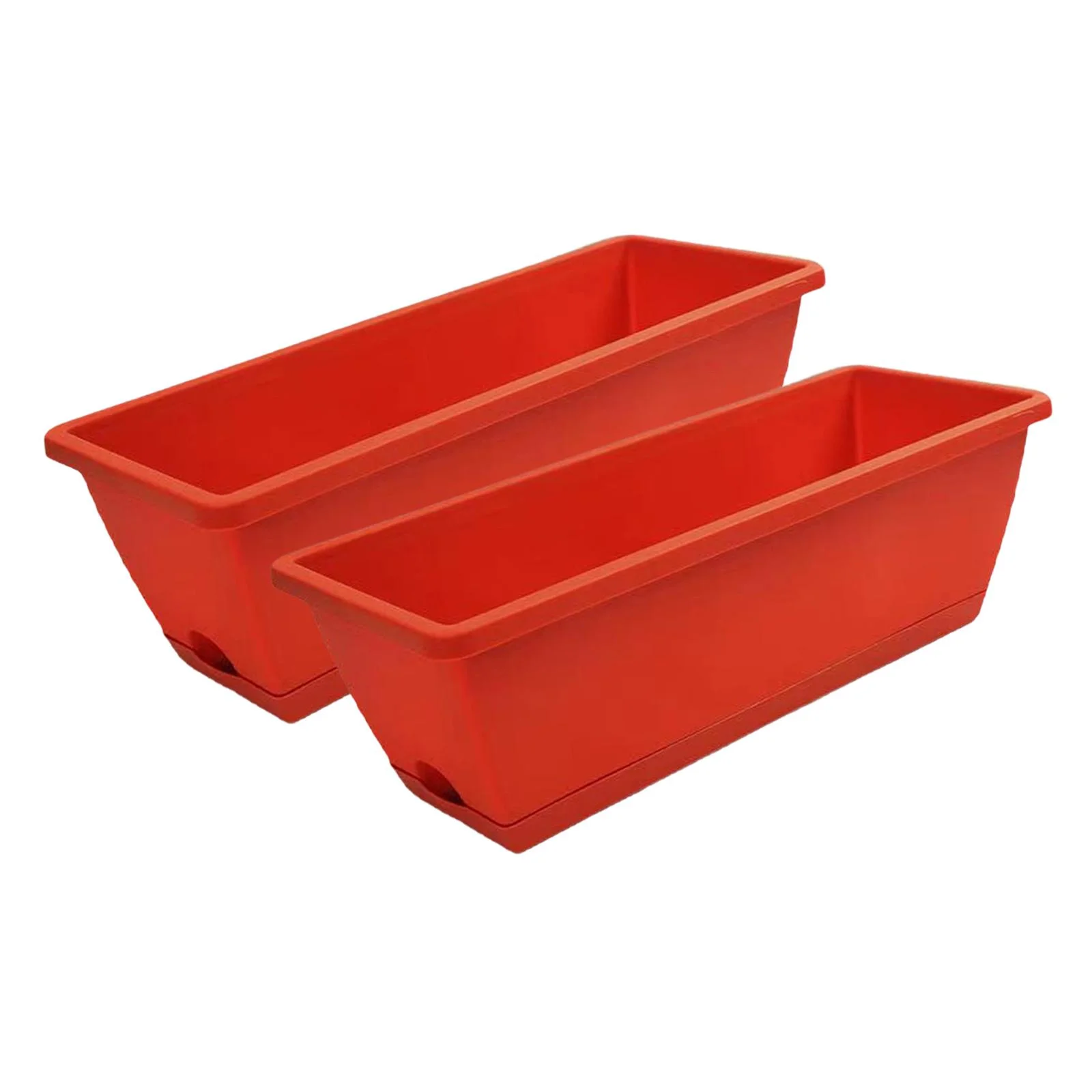 Gazechimp 2Pcs Flower Flower Plant Pot for Yard Patio Indoor Outdoor Red