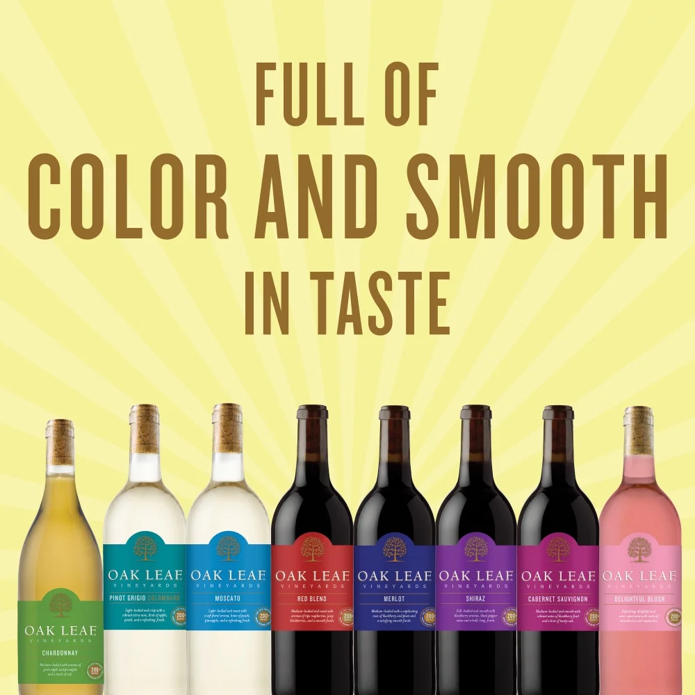 Oak Leaf Vineyards Red Blend, 1.5 L Bottle, 9% ABV