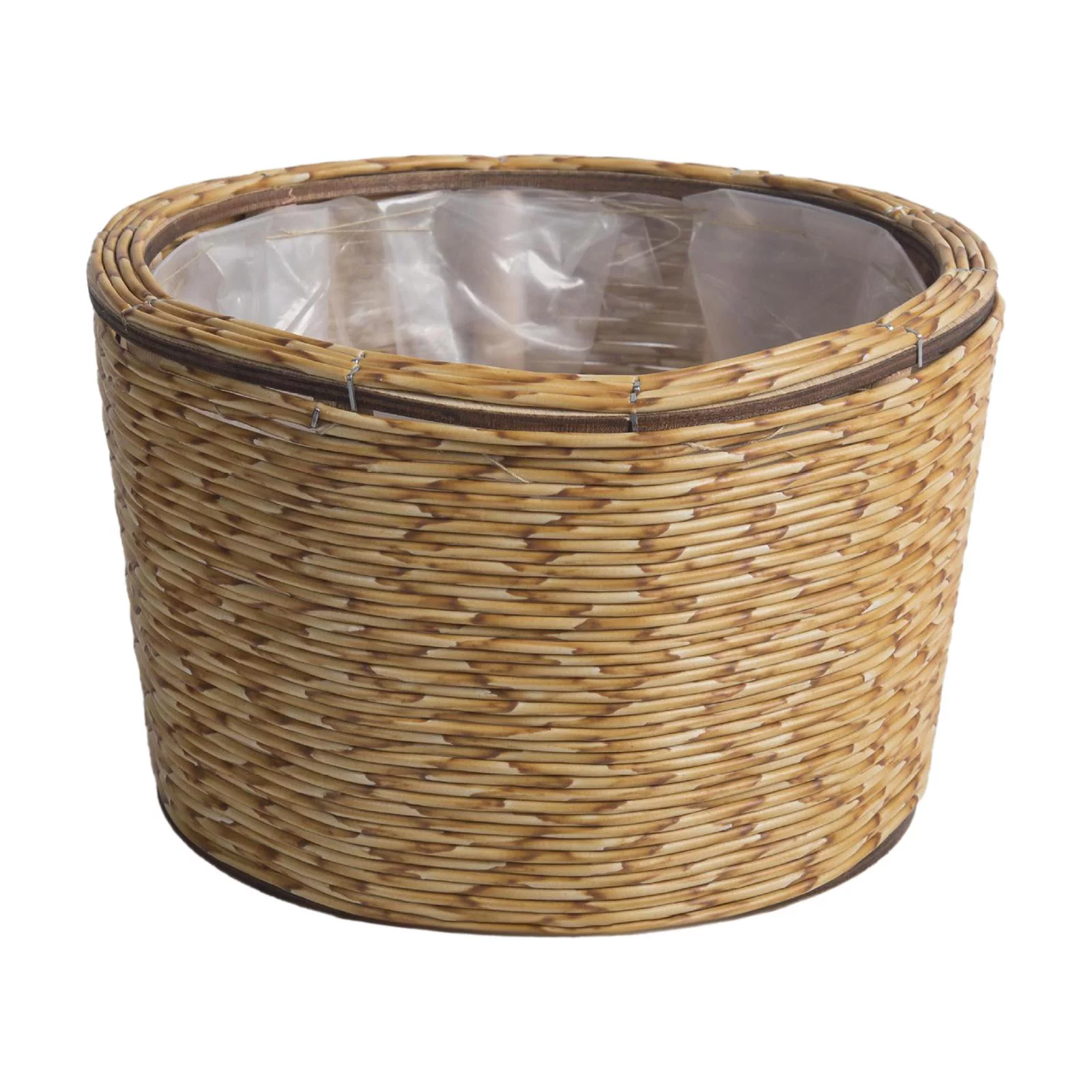 Plant Pot Storage Basket Organizer Containers Flowerpot with Liner Flower Basket Yellow M