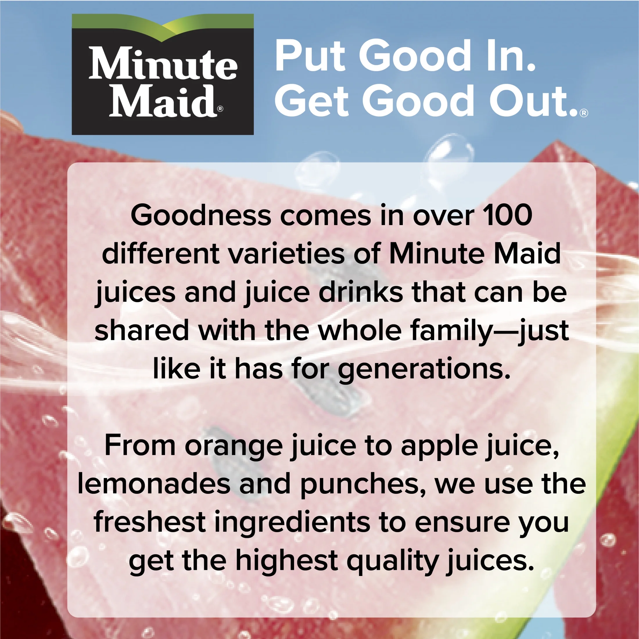 Minute Maid Watermelon Punch Fruit Juice, 20 fl oz Bottle