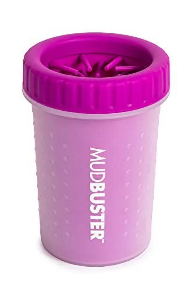 Dexas MudBuster Portable Dog Paw Washer/Paw Cleaner, Medium, Fuchsia