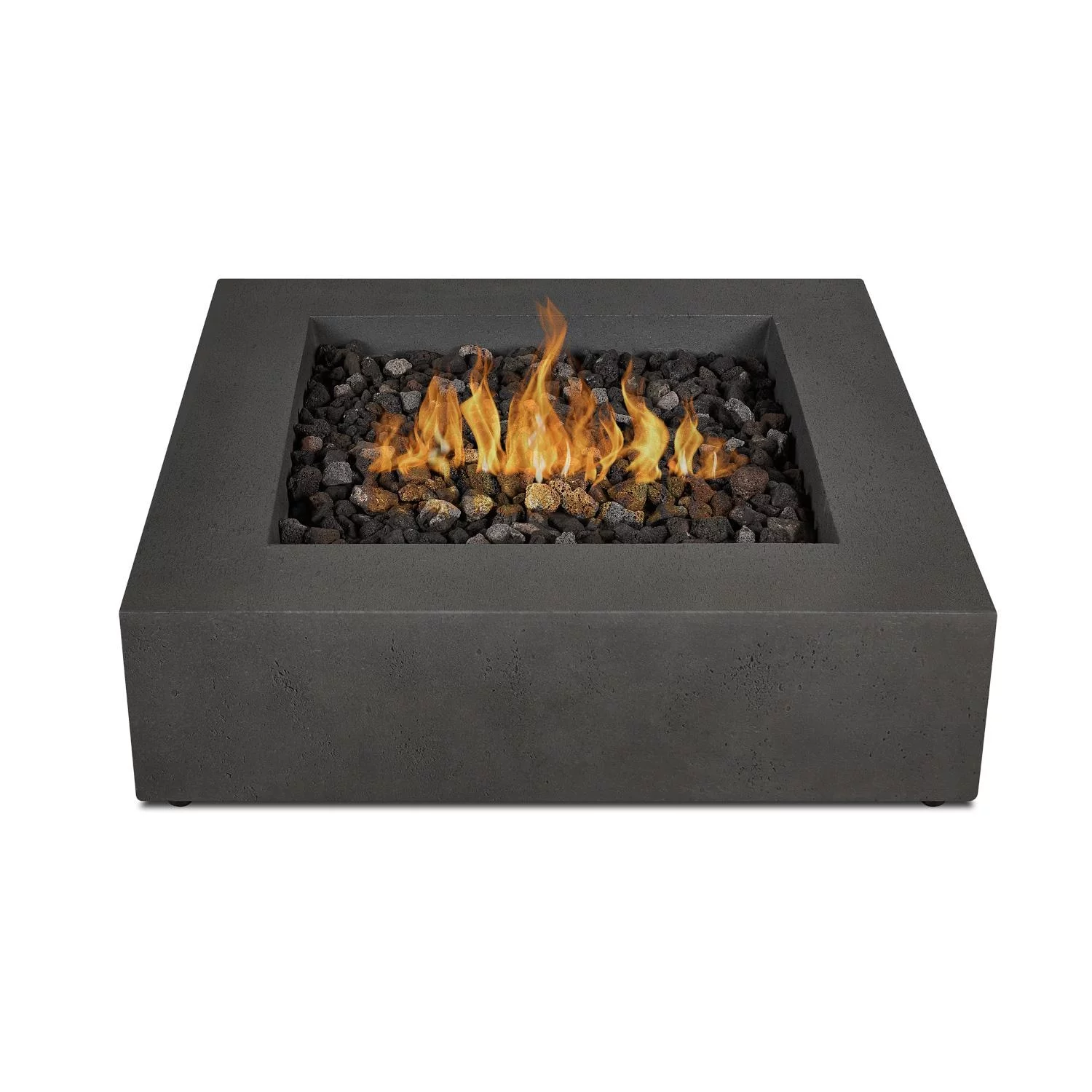 BBQGuys Signature La Valle 42-Inch Square Propane Fire Table - Carbon - 1592LP-CBN