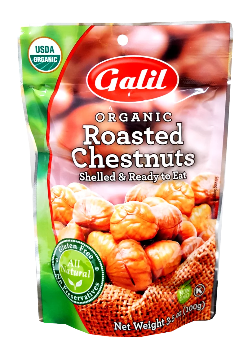 Organic Roasted Chestnuts, Shelled & Ready To Eat (Galil) 3.5 oz