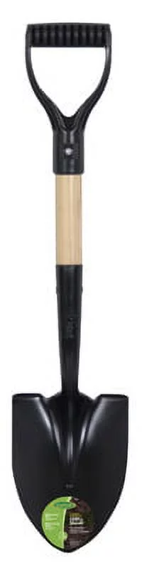 Green Thumb D-Handle Round Point Mini Shovel Wood Handle Good For Digg, Each