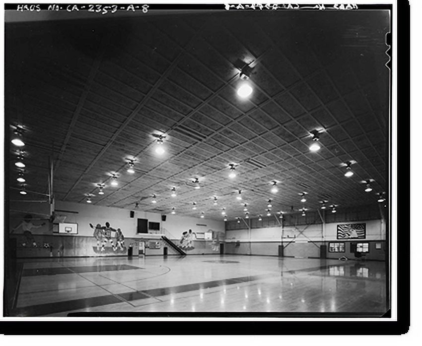 Historic Framed Print, March Air Force Base, March Field, Gymnasium, DeKay Avenue, Moreno Valley, Riverside County, CA - 8, 17-7/8