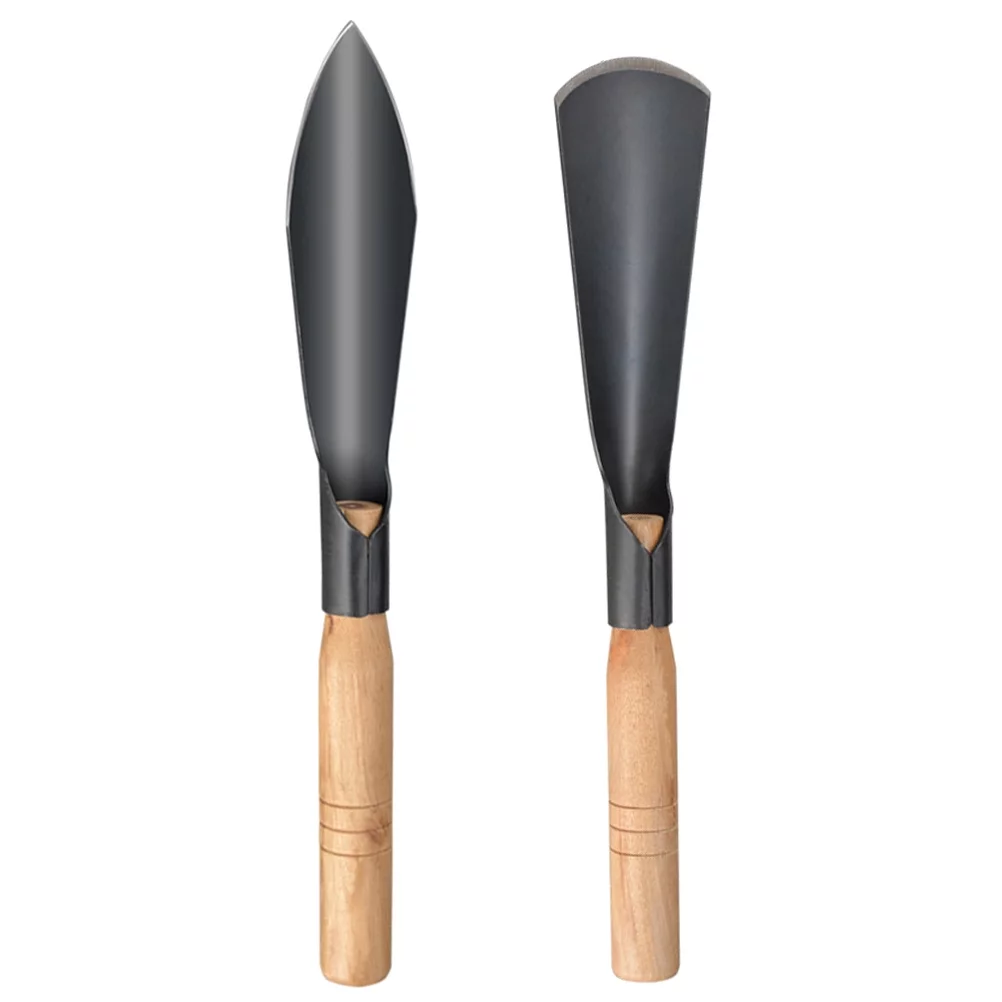 Wild Vegetable Digging Shovel 2 Pcs Gardening Shovels Hand Tools Scoop Handheld Manual Spade Wooden