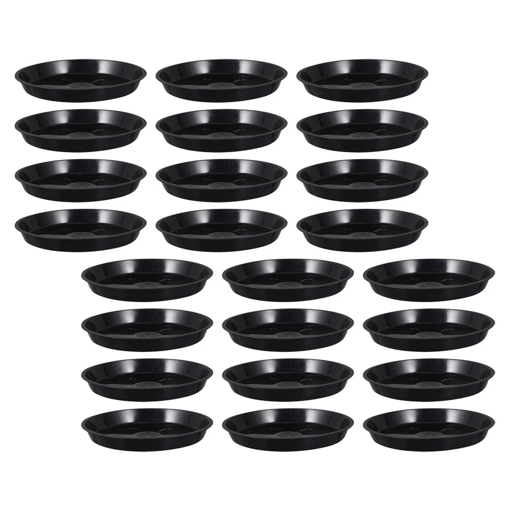 25 Pcs Water Tray Plant Pot Trays Flowerpot Bases Balcony Square Large Drip for Pots Plate Gardening Plastic