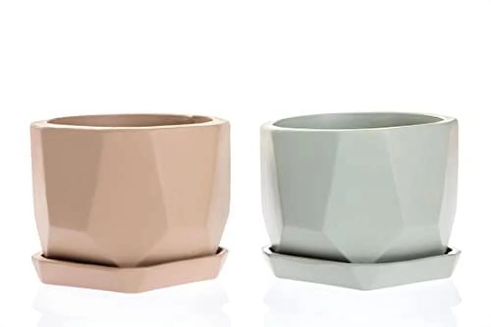 Polygon Ceramic Pots for Plant (7