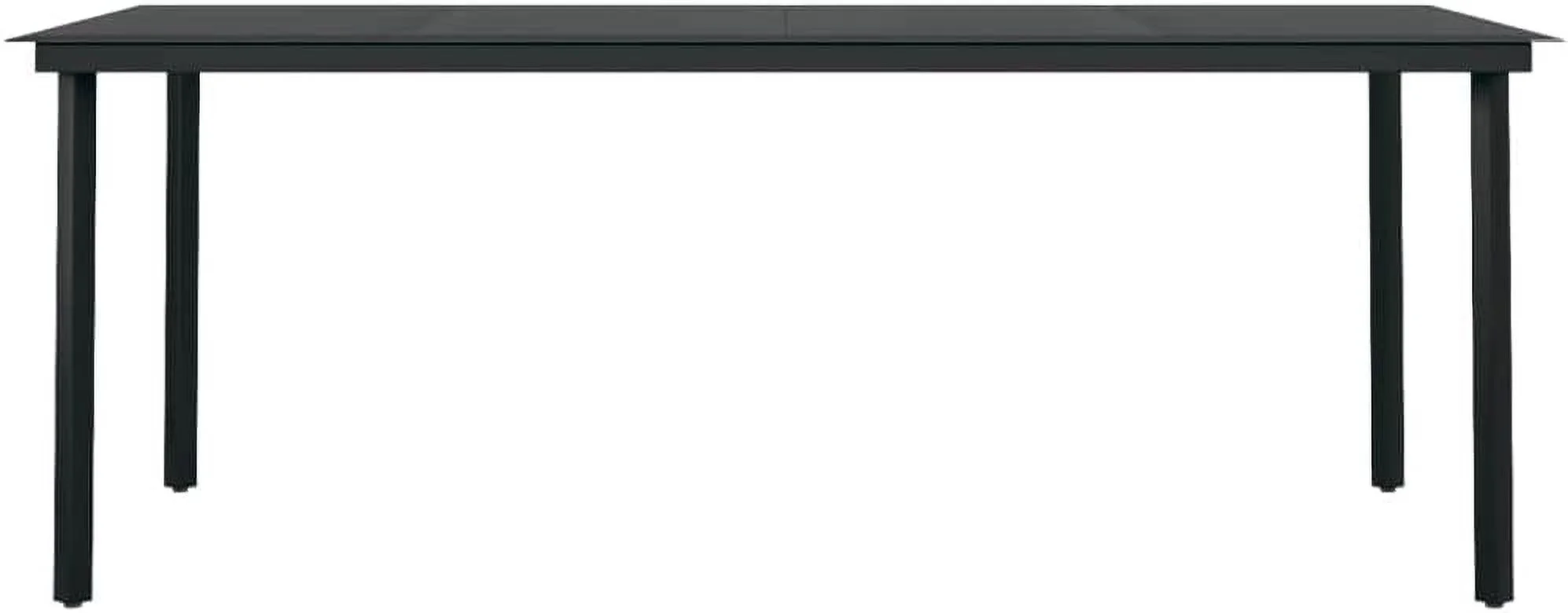 7 Piece Patio Dining Set Dark Gray  with 1 x Table 6 x Chair 6 x Seat Cushion 6 x Back Cushion