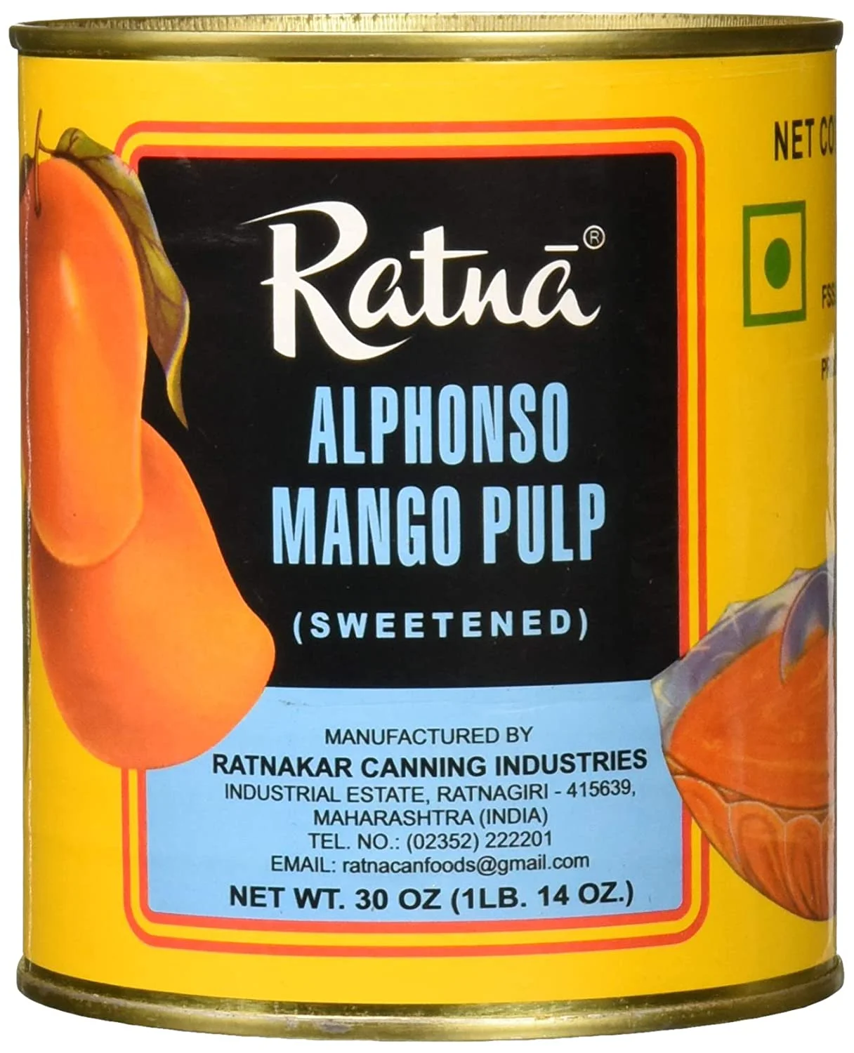 Ratna Alphonso Mango Pulp, Yellow