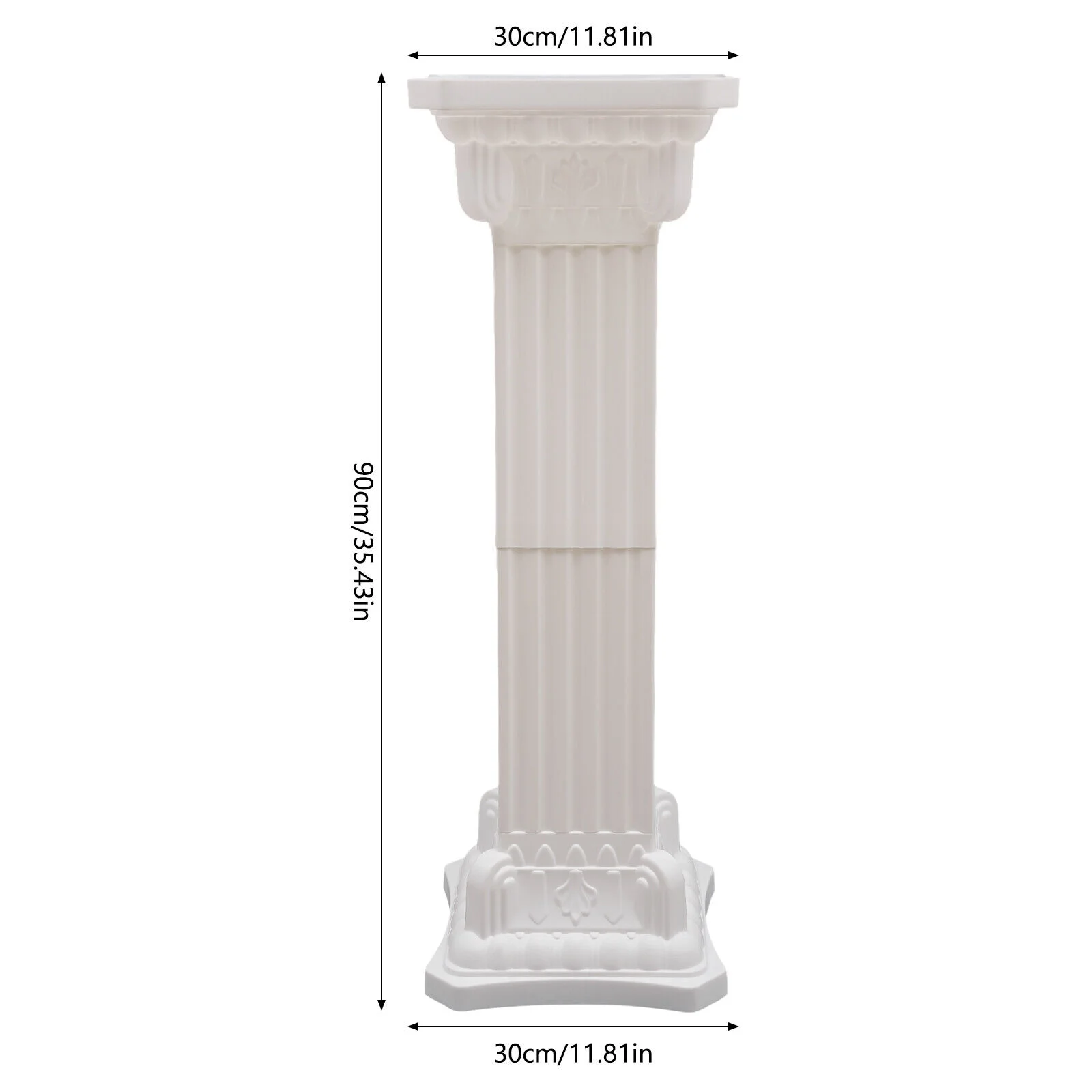 2Pcs Wedding Roman Column, Wedding Party Plant Pot Pedestal Bracket Event Decoration, Garden, Courtyard, Church, Wedding, Party, 30*90cm