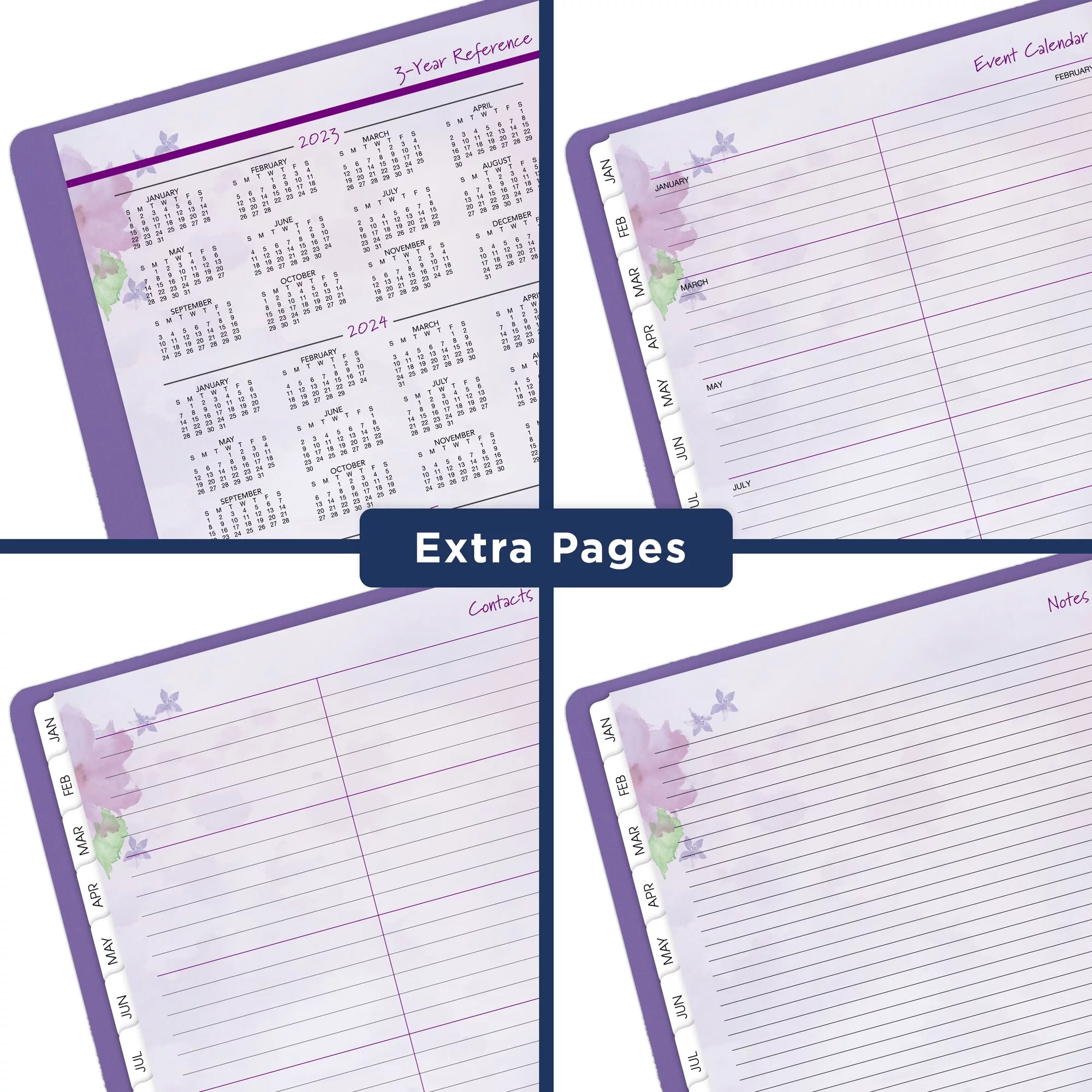 AT-A-GLANCE Beautiful Day 2024 Weekly Monthly Appointment Book Planner Lavender