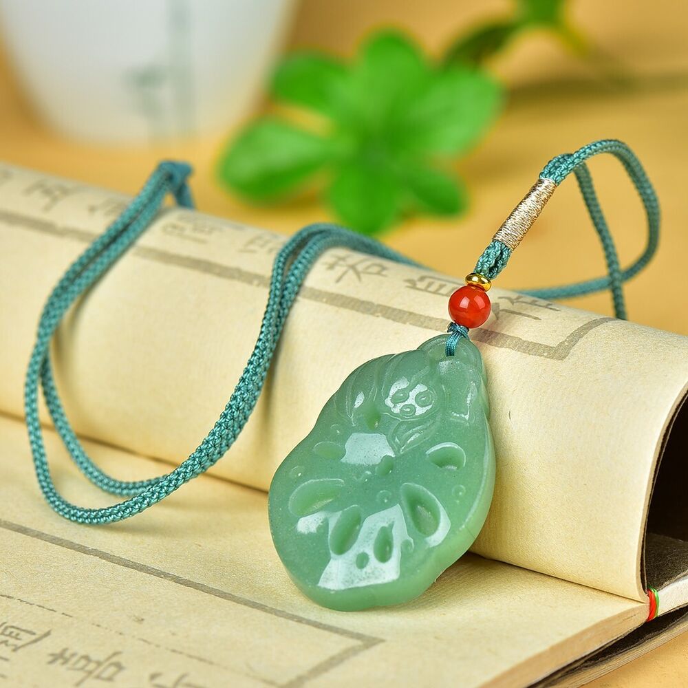 Hand Carving Lotus Flower Lotus Root Pendant China DongLing Jade