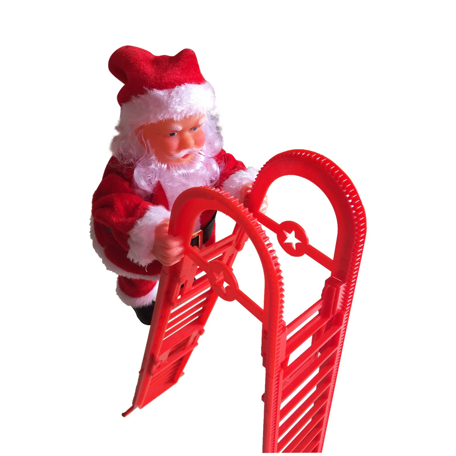 YHAIOGS Electric Climbing Ladder Santa Claus Christmas Climbing Santa Plush Doll TOy