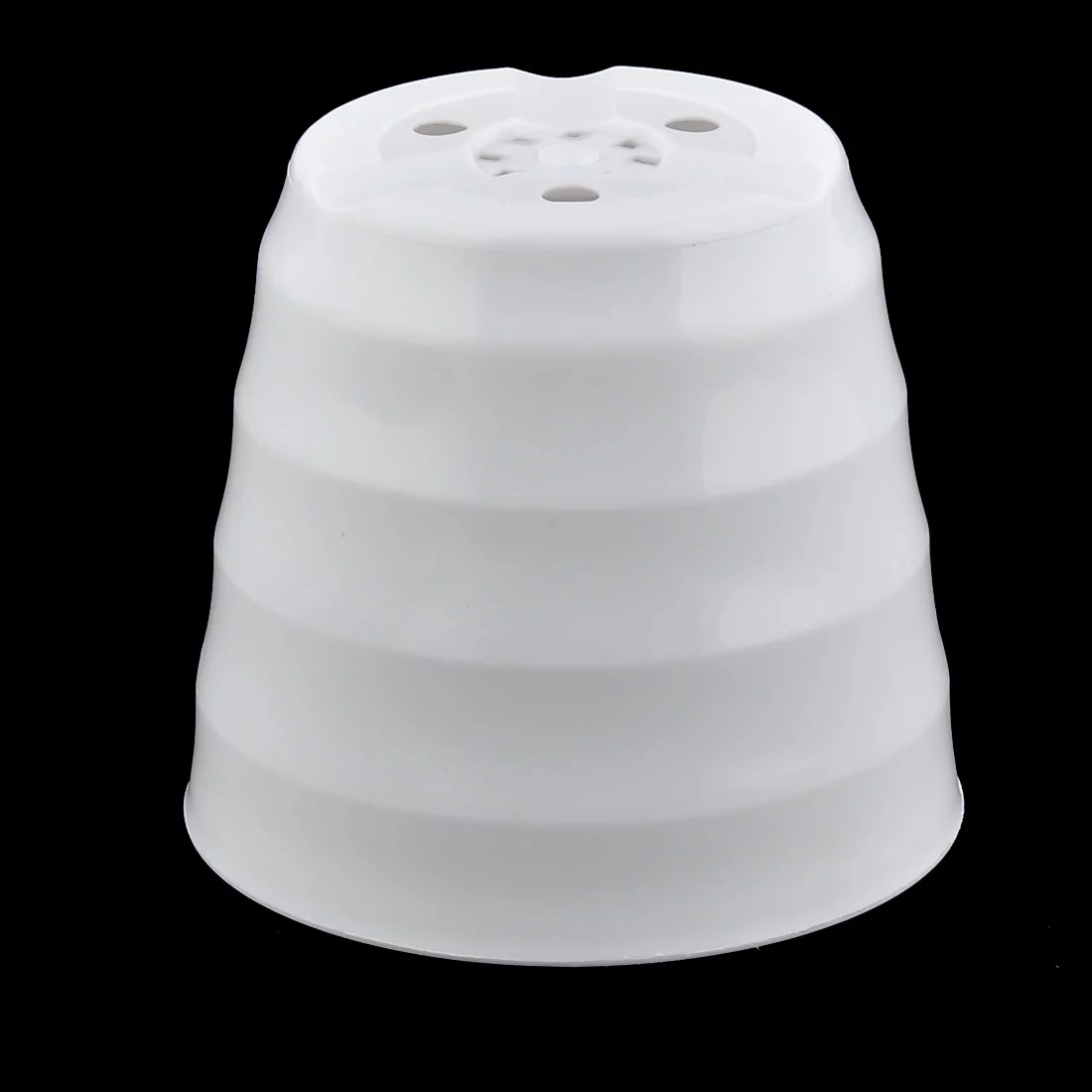 Uxcell Parterre Farm Home Plastic Round Design Flower Planter Pot Tray White