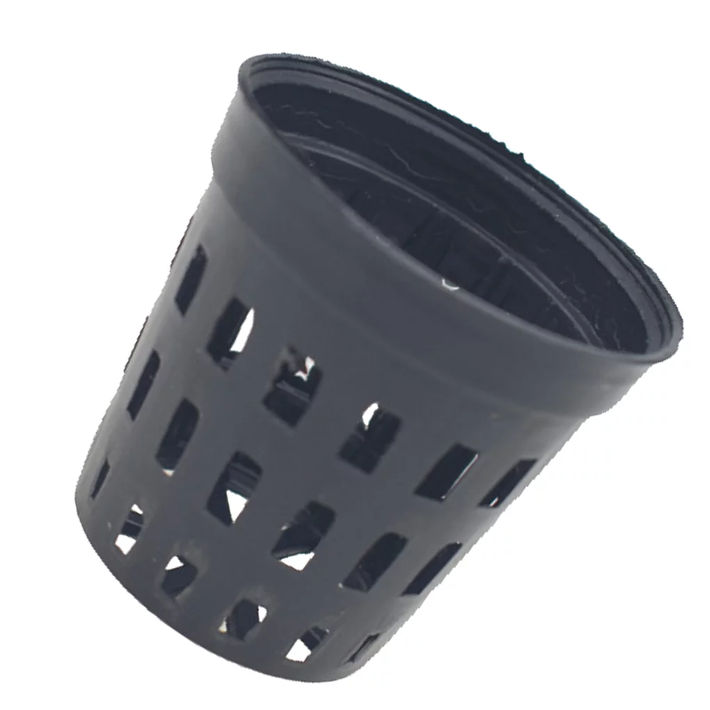 Idyandyans 10pcs Large Size/20pcs Small Size Aquarium Plastic Pot Fish Tank Water Plant Grass Baskets Cultivate Planting Black 4.5mm*4.2cm*3.1cm
