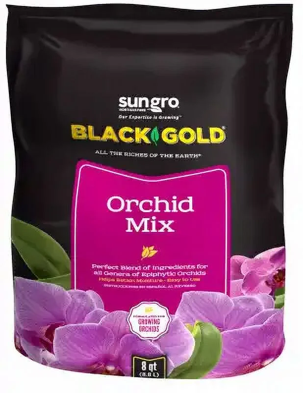 Sun Gro 1411402 8 QT P Black Gold Orchid Mix, Granular, Brown/Earthy, 240 Bag