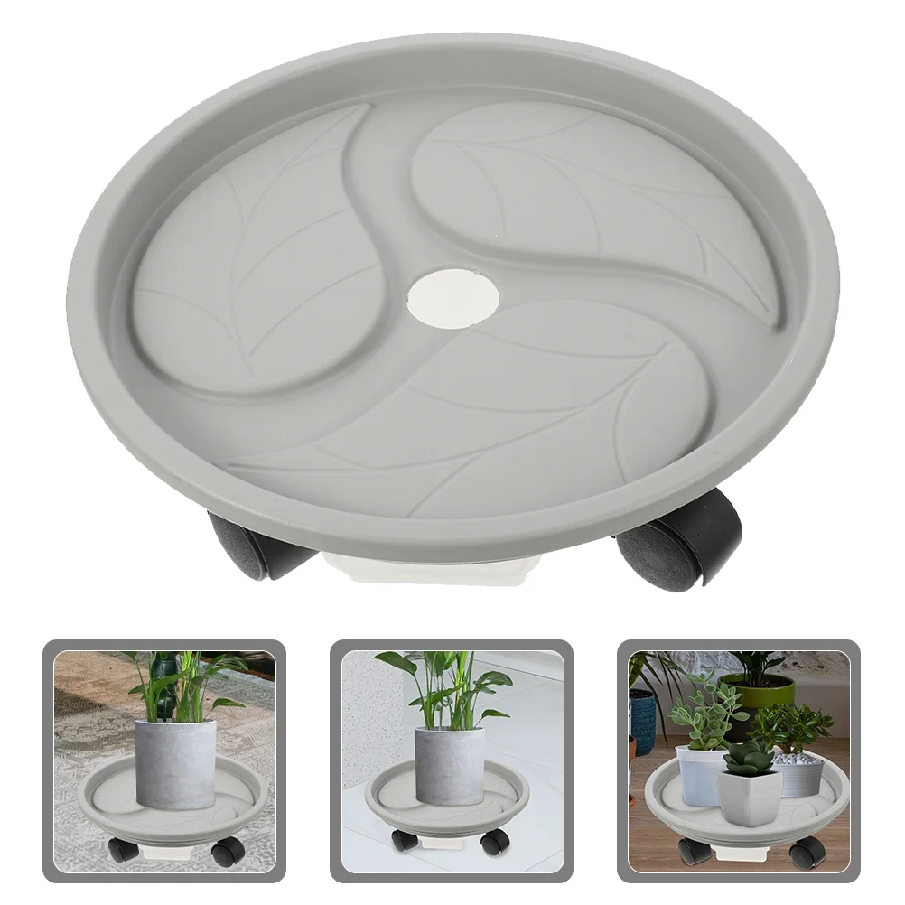 Gongxipen Plant Tray Plant Holder with Wheels Rolling Plant Tray with Water Container for Plant Pot