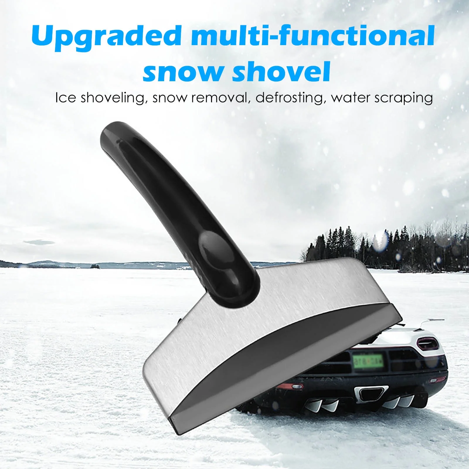 MVNSFEW Car Bumper Guard Snow Shovel Ice Scraper Car Truck Vehicle Snow Removal Brush Winter Tools