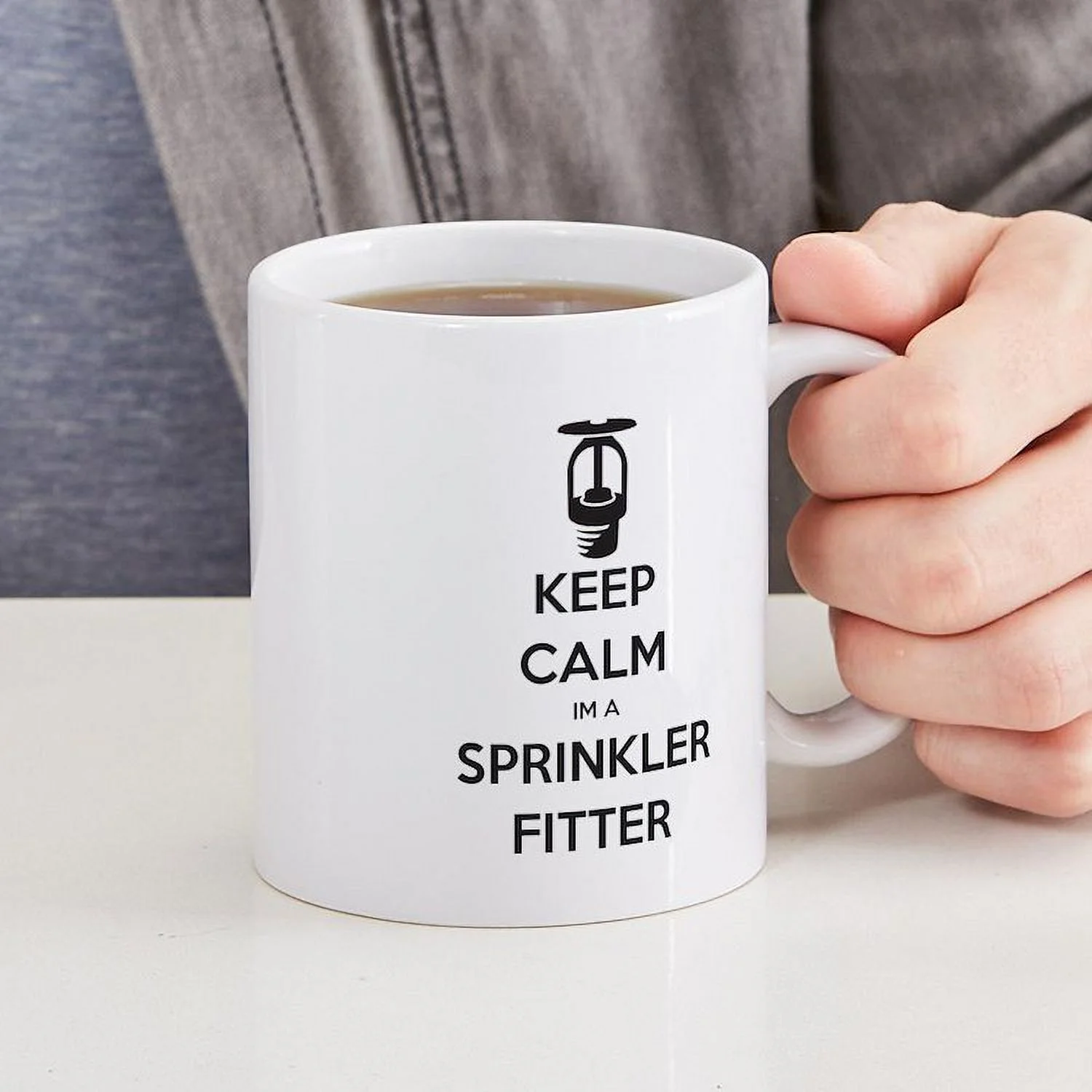 CafePress - Keep Calm Im A Sprinkler Fitter Mugs - 11 oz Ceramic Mug - Novelty Coffee Tea Cup
