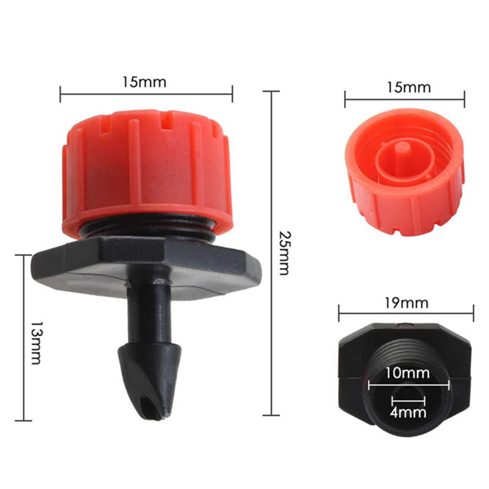 Leyfeng 100Pcs Garden Drip Irrigation Sprinklers Micro Water Emitter Dripper Drip Head