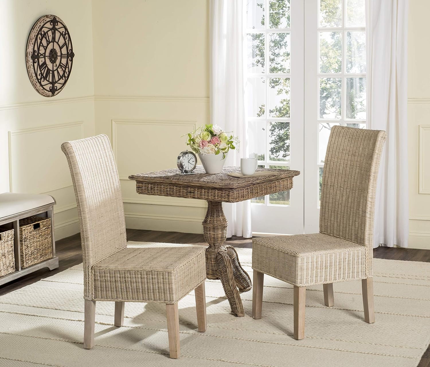 Home Collection Arjun Grey Wicker 18-Inch Dining Chair