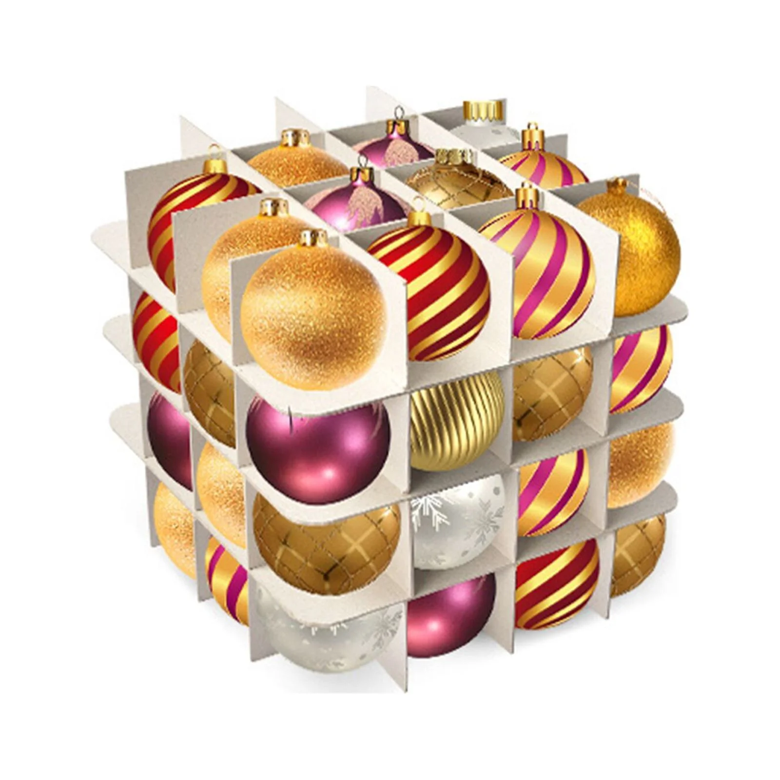 iju7gthy Carpet Rake to Fluff Carpet 4th of July Ornament 64 Baubles Storage Box Ornament Xmas Tree Bag Decoration Box