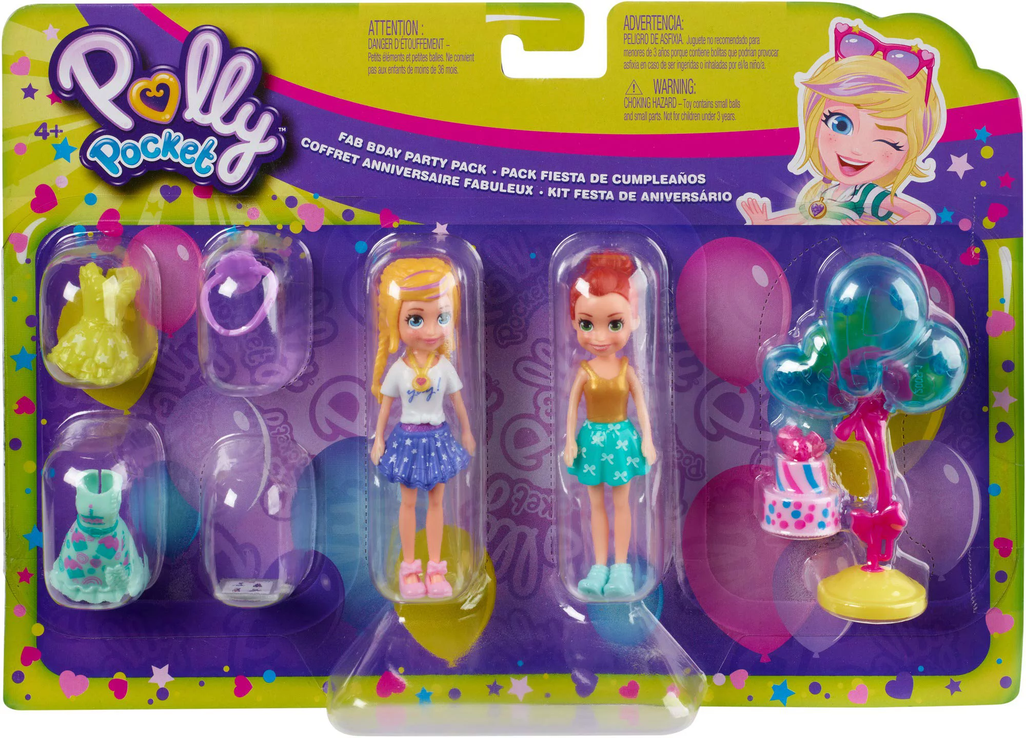 Mattel Polly Pocket Pretty Pack 2 Doll Fashion Pack 2