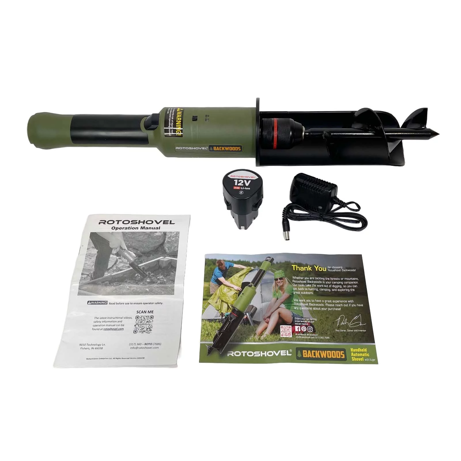 Rotoshovel Backwoods - Fully Assembled - 1 Battery