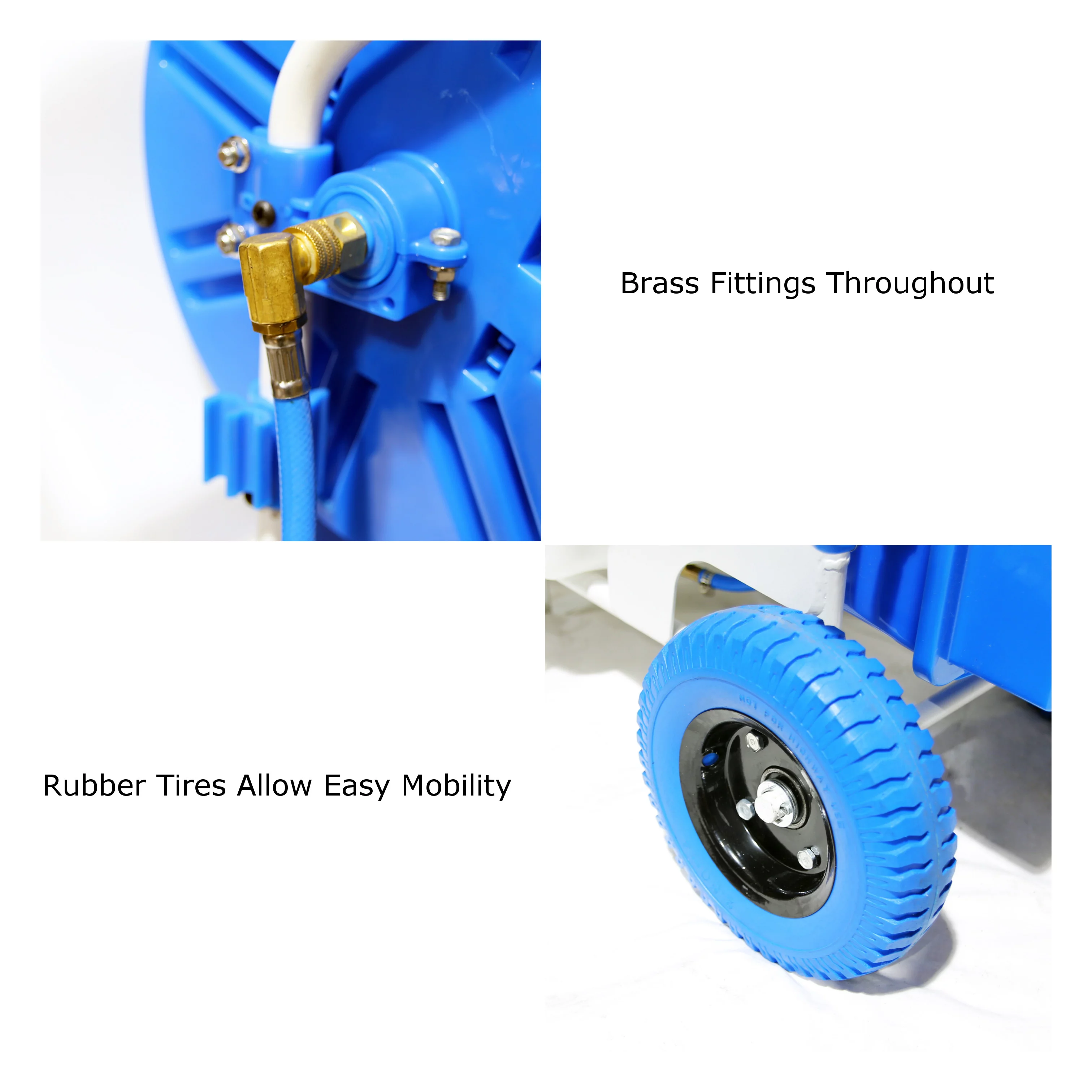 Window and Solar Panel Cleaning System: Rolling 11 Gallon Water Tank with 30 Foot Water Fed Pole