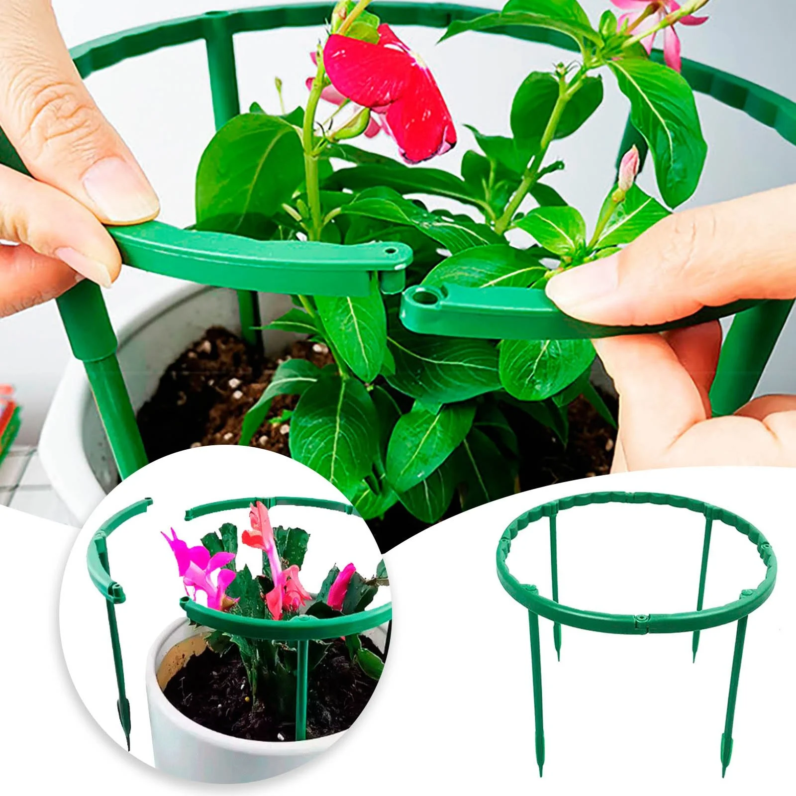 Climbing Flower Stand Crab Orchid Stand Sunflower Stand Lodging Support Rod Potted Leaf Guard And Flower Guard Stand 4PC Large Artificial Indoor Desk Felting Eyes Cloning Plugs Pot with