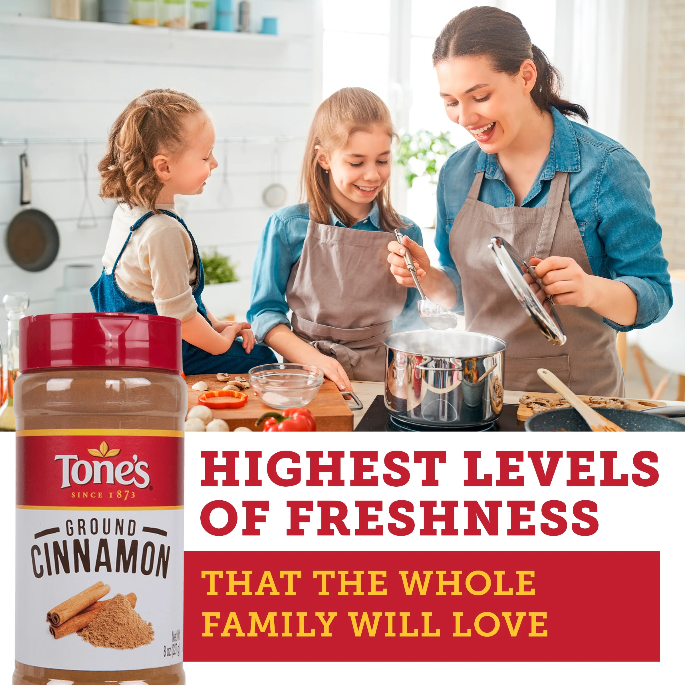 Tone's Ground Cinnamon, 8 oz