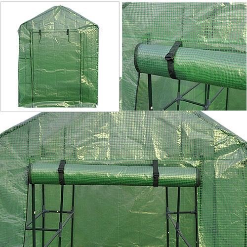 8 Shelves Greenhouse Portable Mini Walk in Outdoor Green House 2 Tier New