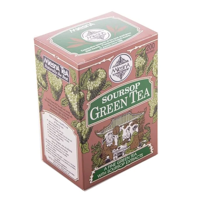 Mlesna Pure Ceylon Soursop Green Tea Graviola Loose Tea Boxes. (200g)
