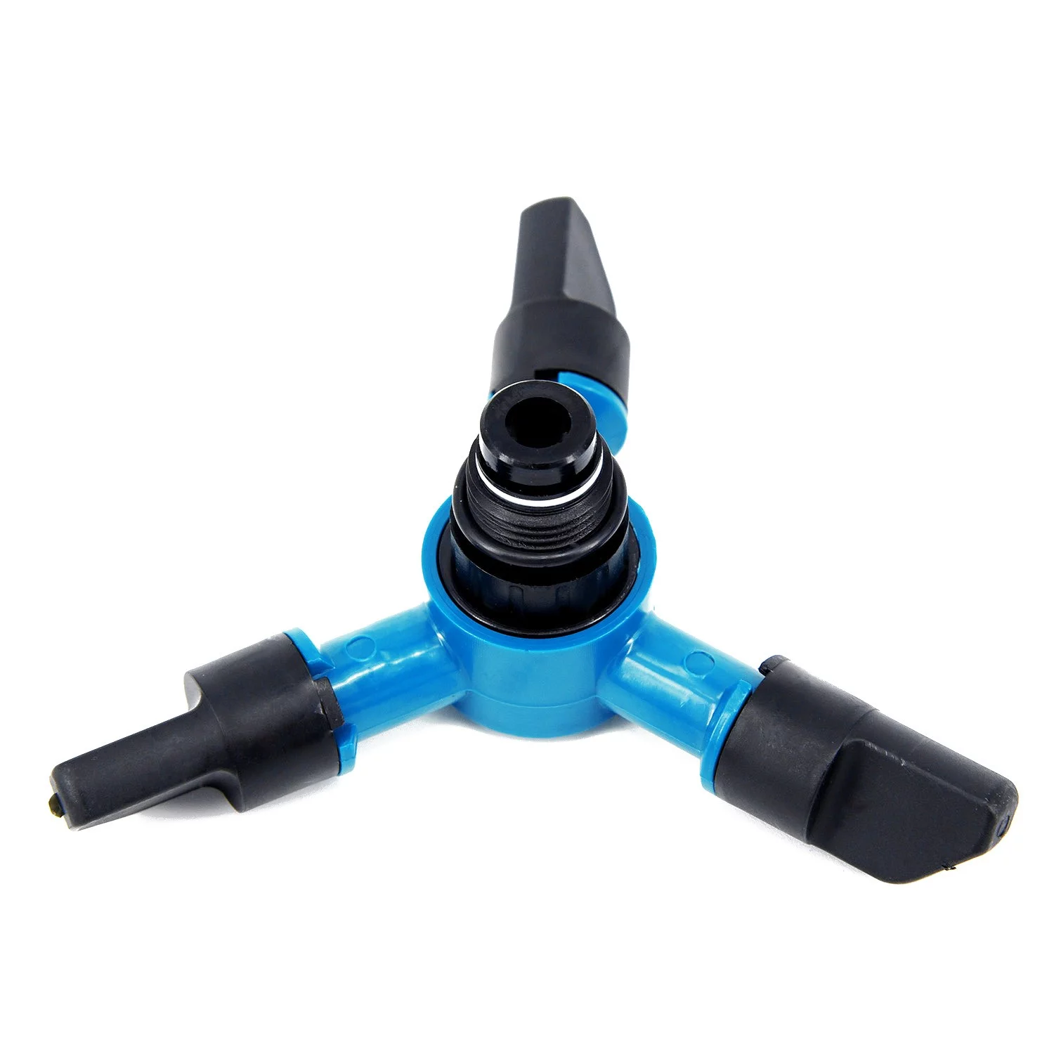 360° Lawn Circle Rotating Water Sprinkler 3 Nozzle Garden Pipe Hose Irrigation