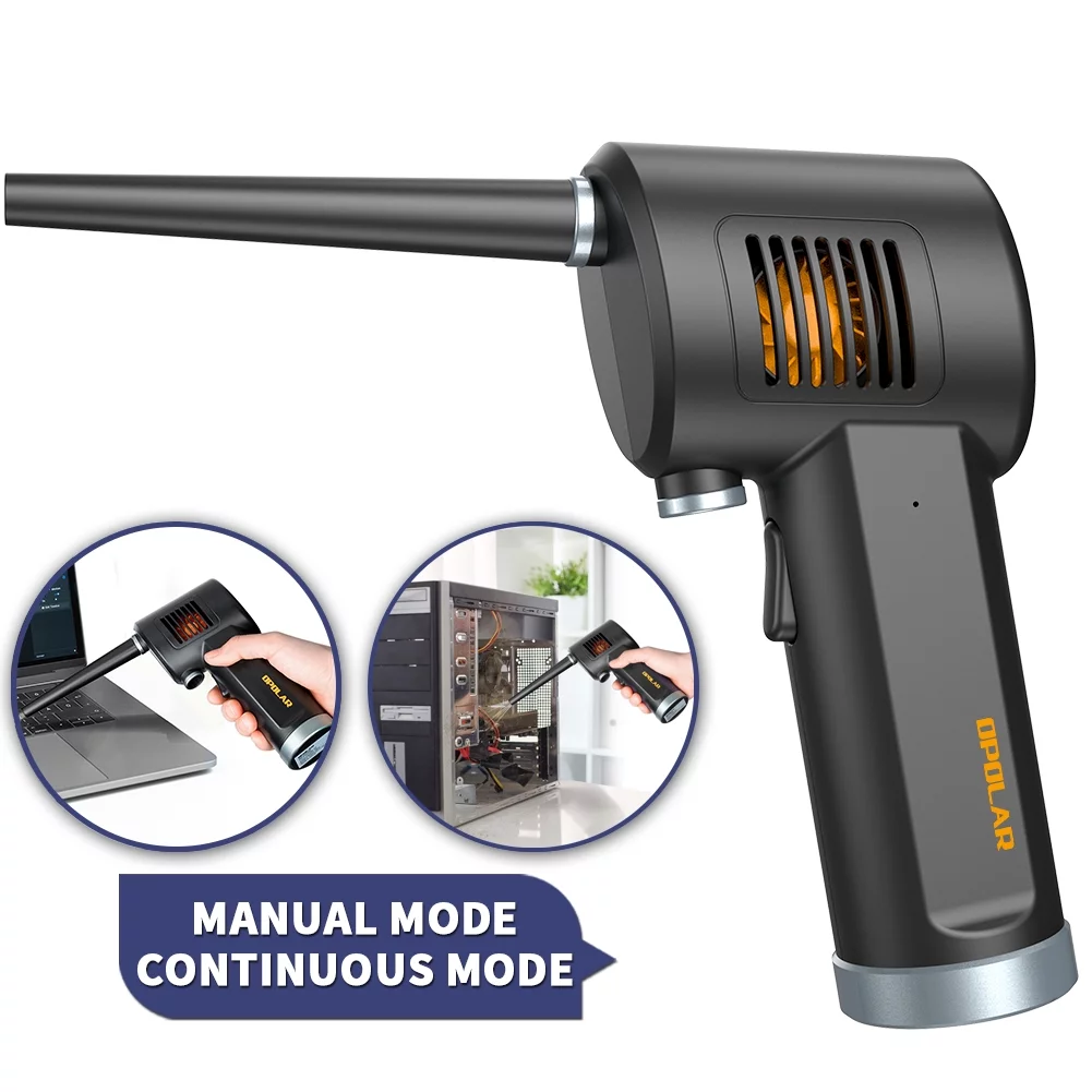 Electric Air Duster for Keyboard Cleaning, Rechargeable 6000mAh Battery, Cordless, Powerful, Energy-Efficient, Replaces Compressed Gas Cans, Air Blower for Electronics, Computers