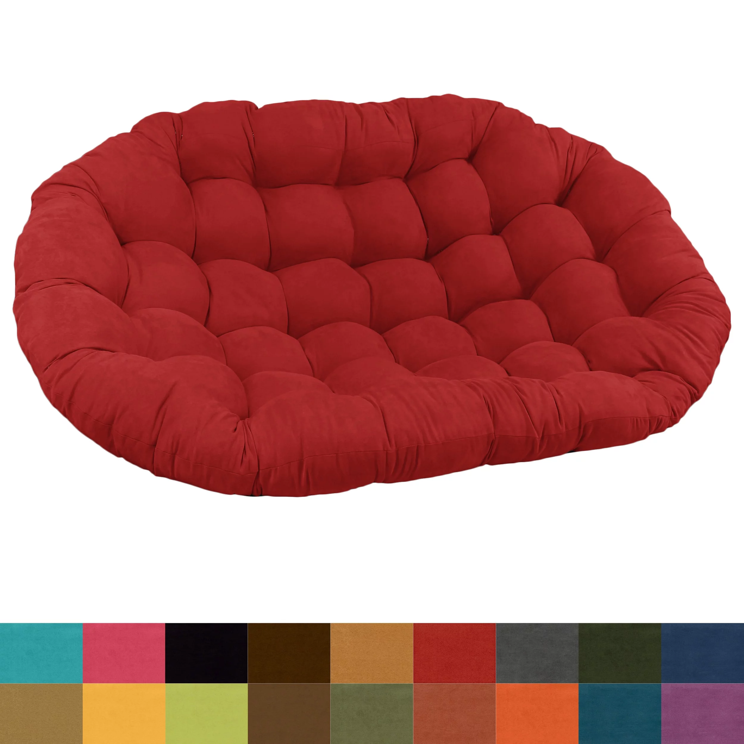 Blazing Needles 78 x 58 in. Oversize Double Papasan Micro Suede Cushion