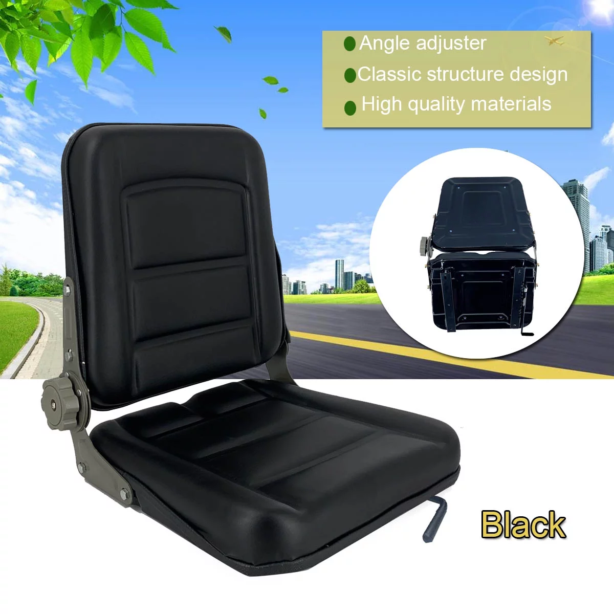 Universal Forklift Seat Suspension Seat Fits Most Lawn Mower Garden Tractor